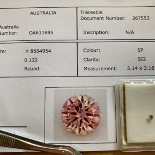Argyle Pink Diamond 0.122ct 5P SI2