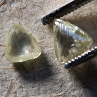 Botswana Light Yellow Macle Diamonds