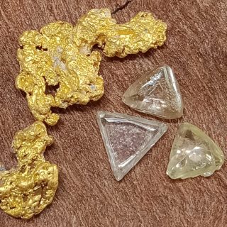 Gold Nuggets & Macle Diamonds